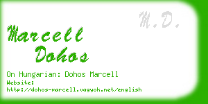 marcell dohos business card